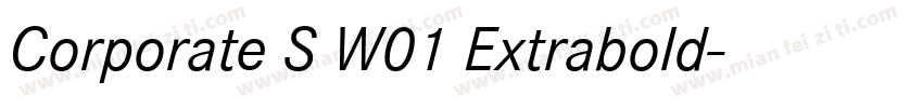 Corporate S W01 Extrabold字体转换